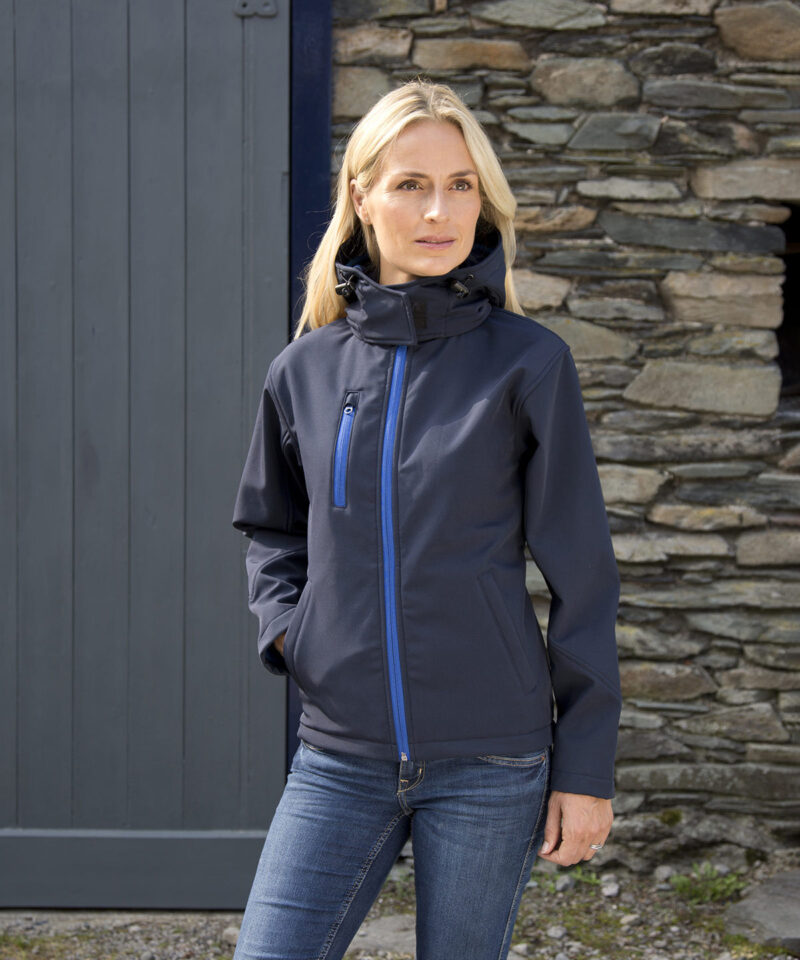 Result Core Ladies Hooded Soft Shell Jacket