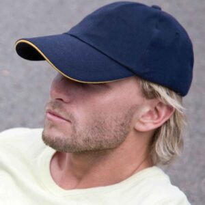 Result Low Profile Heavy Brushed Cotton Cap with Sandwich Peak