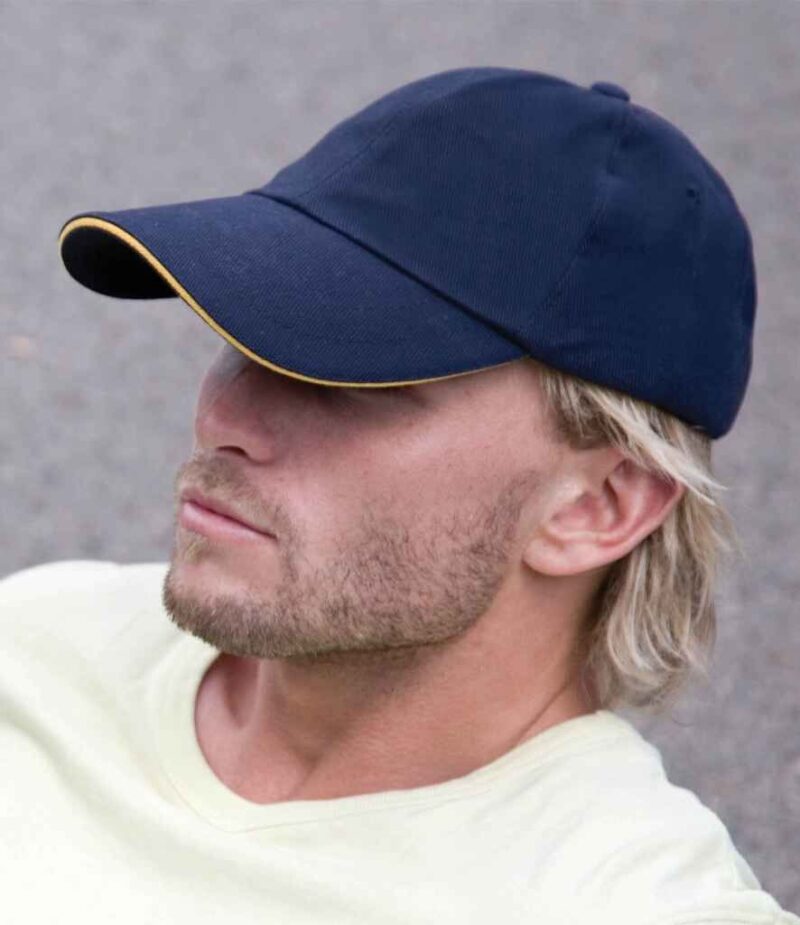 Result Low Profile Heavy Brushed Cotton Cap with Sandwich Peak