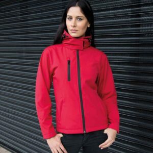 Result Core Ladies Hooded Soft Shell Jacket
