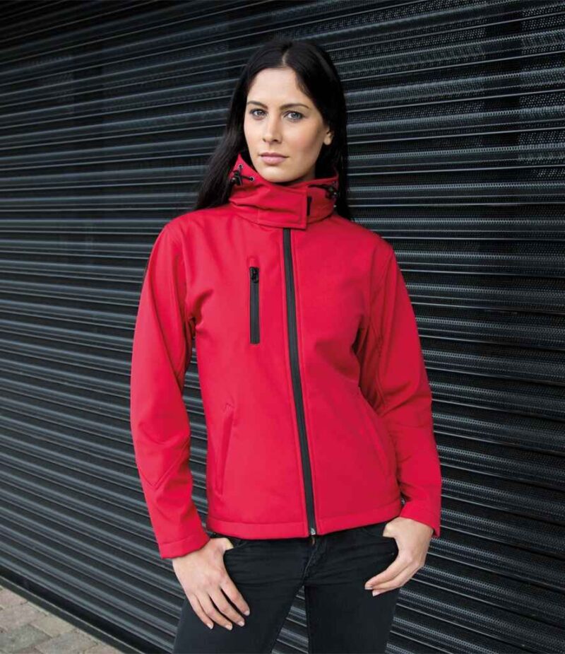 Result Core Ladies Hooded Soft Shell Jacket