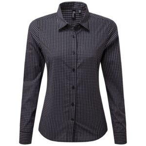 Premier Ladies Maxton Check Long Sleeve Shirt