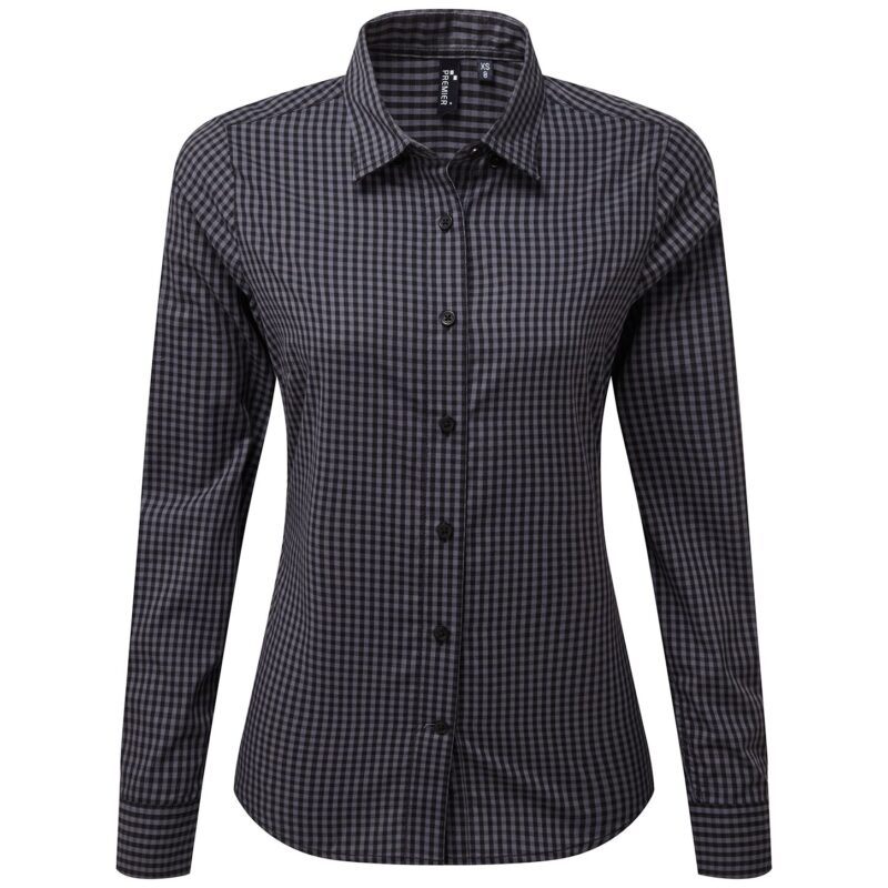 Premier Ladies Maxton Check Long Sleeve Shirt