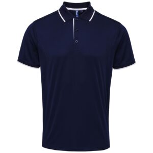 Premier Contrast Coolchecker Pique Polo Shirt
