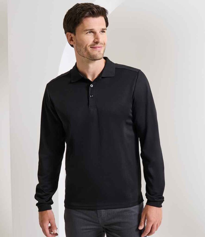 Premier Long Sleeve Coolchecker Pique Polo Shirt