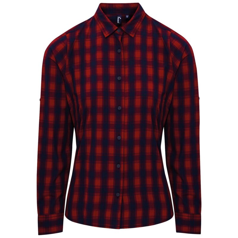 Premier Ladies Mulligan Check Long Sleeve Shirt