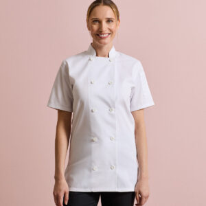 Premier Ladies Short Sleeve Chef's Jacket