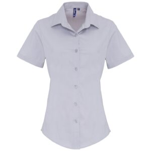 Premier Ladies Short Sleeve Stretch Fit Poplin Shirt