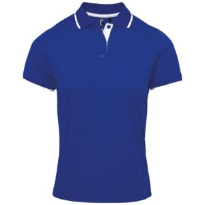 Premier Ladies Contrast Coolchecker Pique Polo Shirt