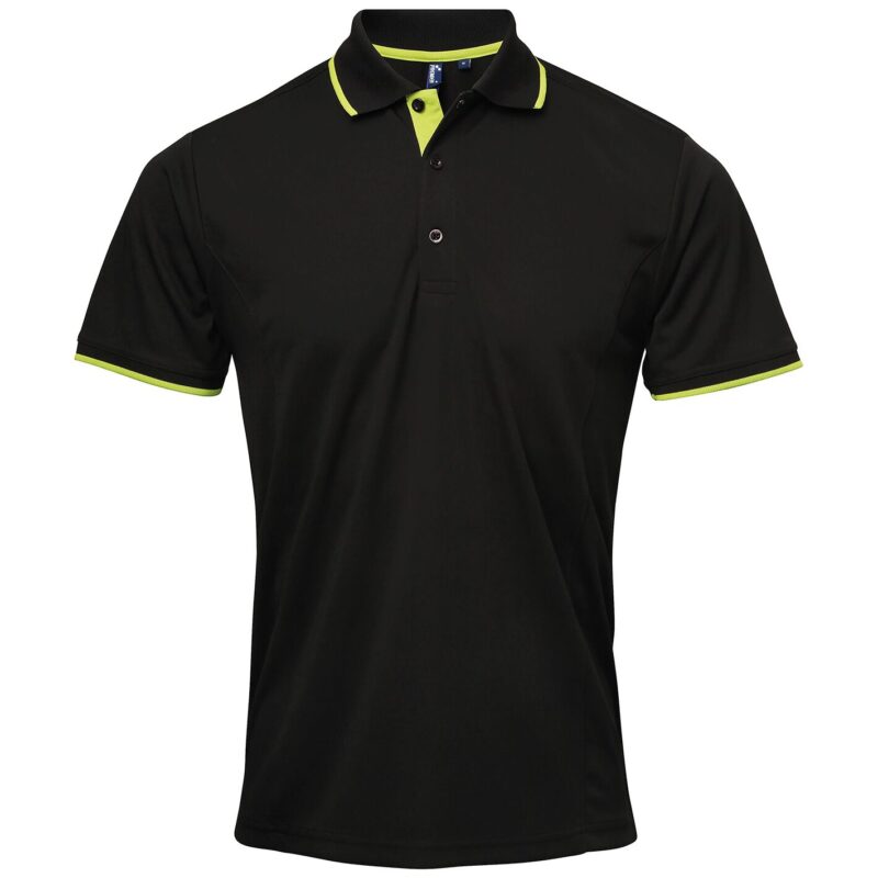 Premier Contrast Coolchecker Pique Polo Shirt