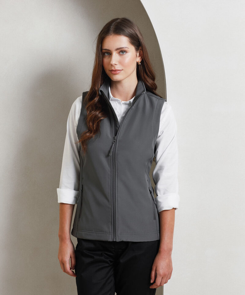 Premier Ladies Windchecker Recycled Printable Soft Shell Gilet