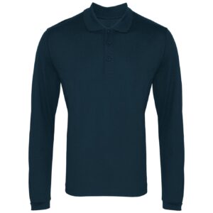 Premier Long Sleeve Coolchecker Pique Polo Shirt