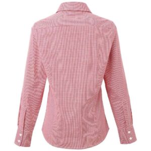 Premier Ladies Gingham Long Sleeve Shirt