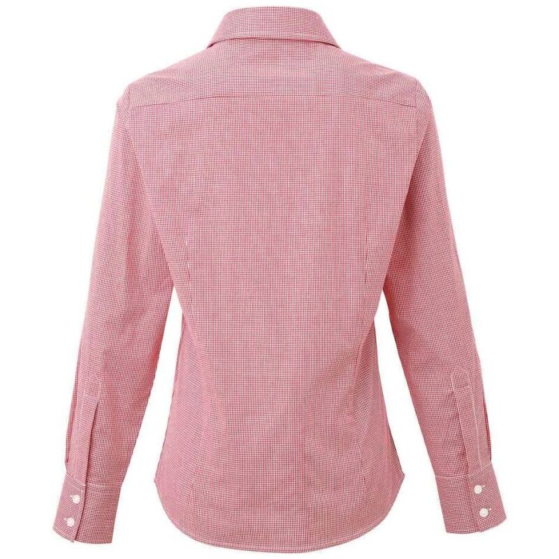 Premier Ladies Gingham Long Sleeve Shirt