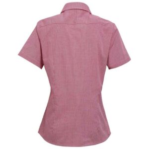 Premier Ladies Gingham Short Sleeve Shirt