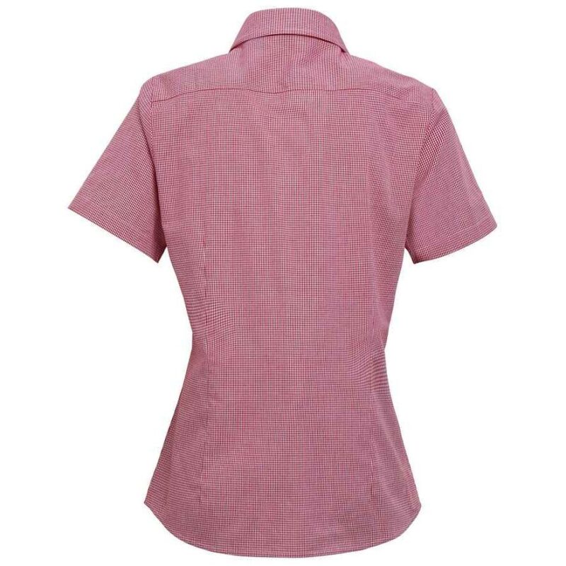 Premier Ladies Gingham Short Sleeve Shirt