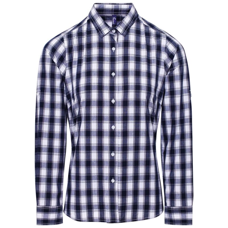 Premier Ladies Mulligan Check Long Sleeve Shirt