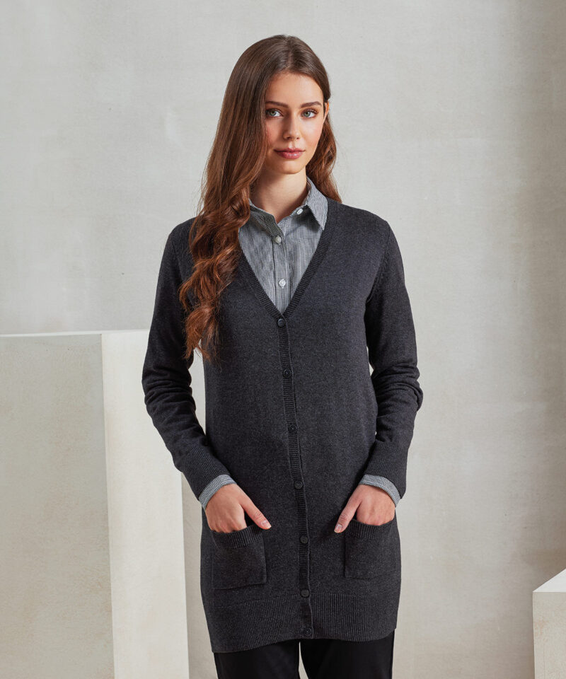 Premier Ladies Longline V Neck Cardigan