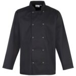 Premier Unisex Long Sleeve Stud Front Chef's Jacket