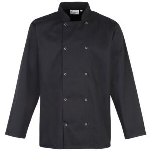 Premier Unisex Long Sleeve Stud Front Chef's Jacket