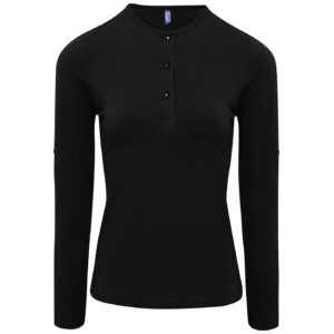 Premier Ladies Long John Roll Sleeve T-Shirt