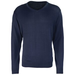 Premier Knitted Cotton Acrylic V Neck Sweater