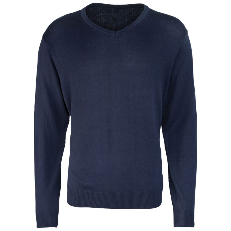 Premier Knitted Cotton Acrylic V Neck Sweater