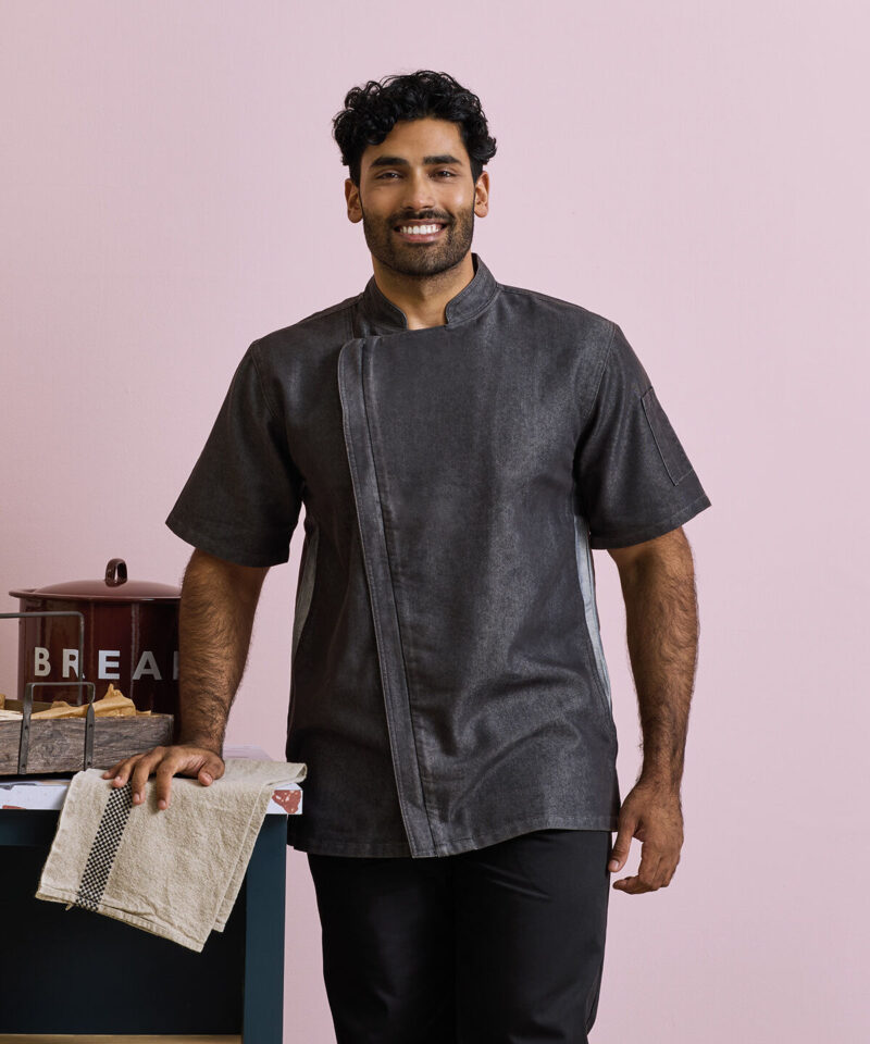 Premier Short Sleeve Zipped Chef's Jacket