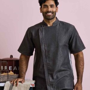 Premier Short Sleeve Zipped Chef's Jacket