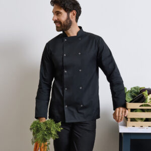 Premier Unisex Long Sleeve Stud Front Chef's Jacket