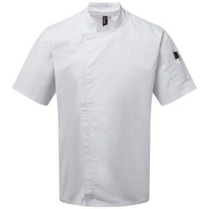 Premier Short Sleeve Zipped Chef's Jacket