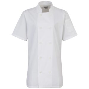 Premier Ladies Short Sleeve Chef's Jacket