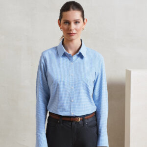 Premier Ladies Gingham Long Sleeve Shirt