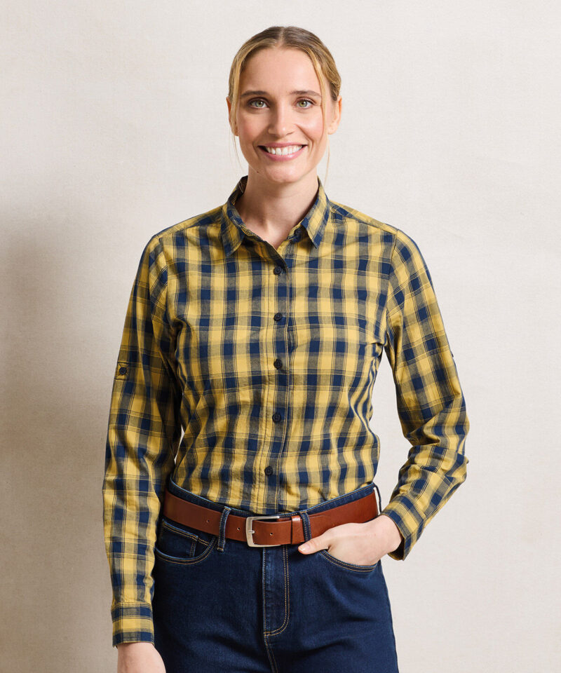 Premier Ladies Mulligan Check Long Sleeve Shirt