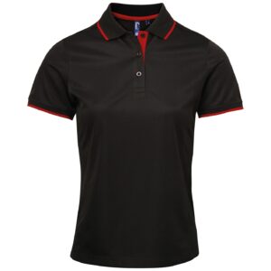 Premier Ladies Contrast Coolchecker Pique Polo Shirt