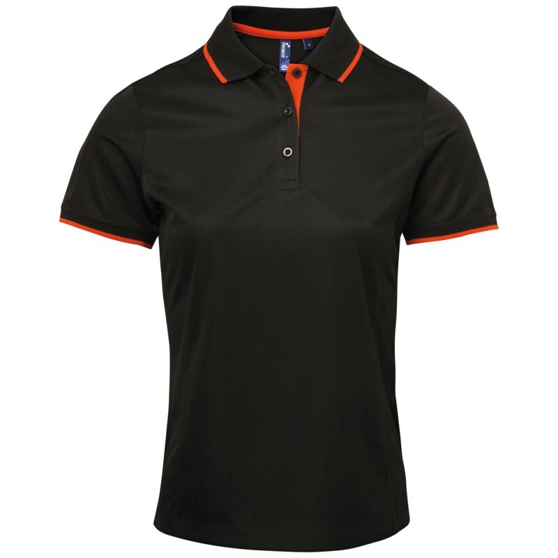 Premier Ladies Contrast Coolchecker Pique Polo Shirt