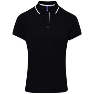 Premier Ladies Contrast Coolchecker Pique Polo Shirt