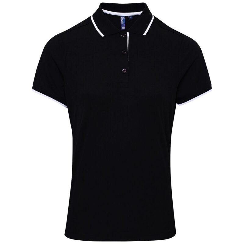 Premier Ladies Contrast Coolchecker Pique Polo Shirt