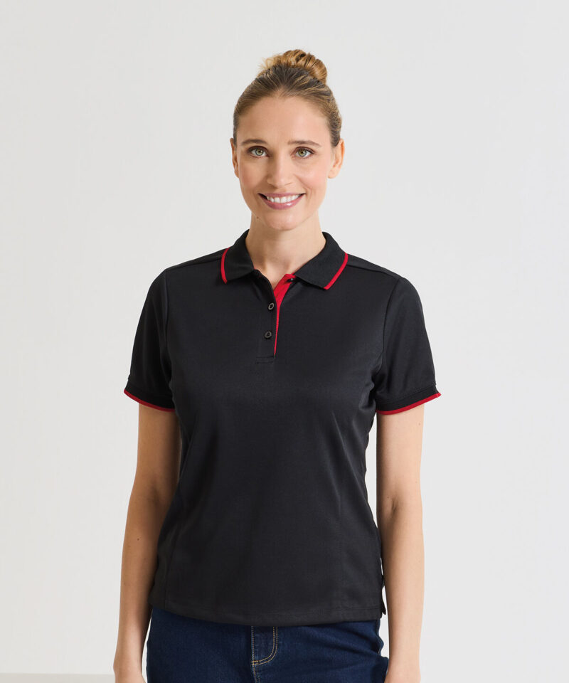 Premier Ladies Contrast Coolchecker Pique Polo Shirt