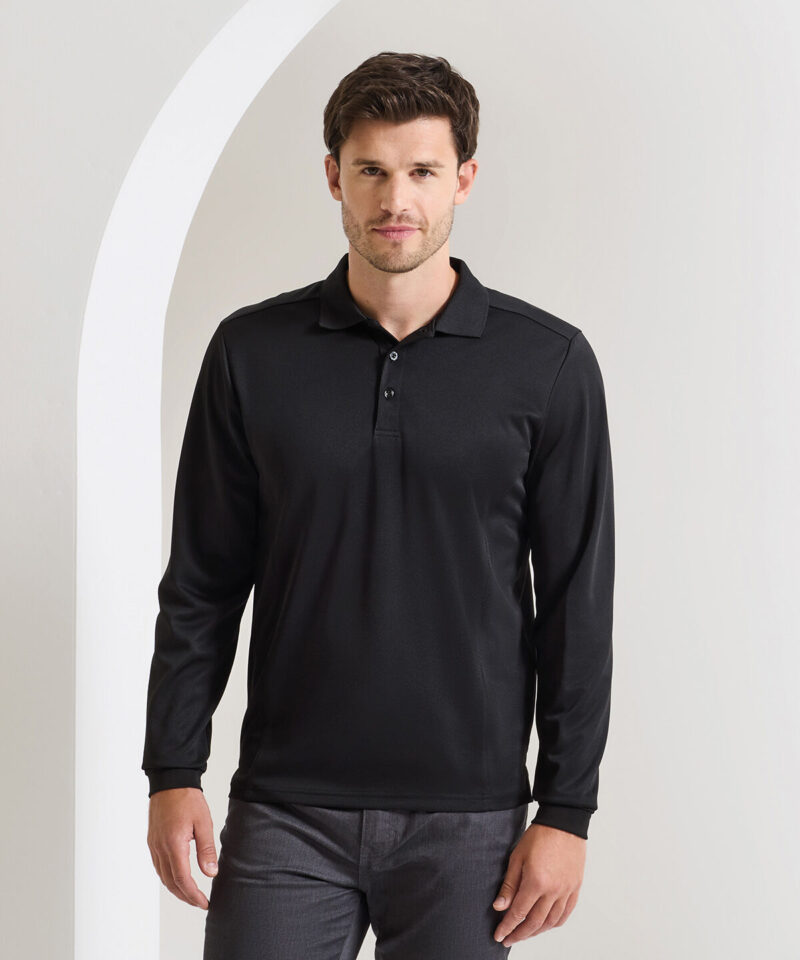 Premier Long Sleeve Coolchecker Pique Polo Shirt