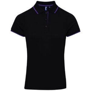 Premier Ladies Contrast Coolchecker Pique Polo Shirt