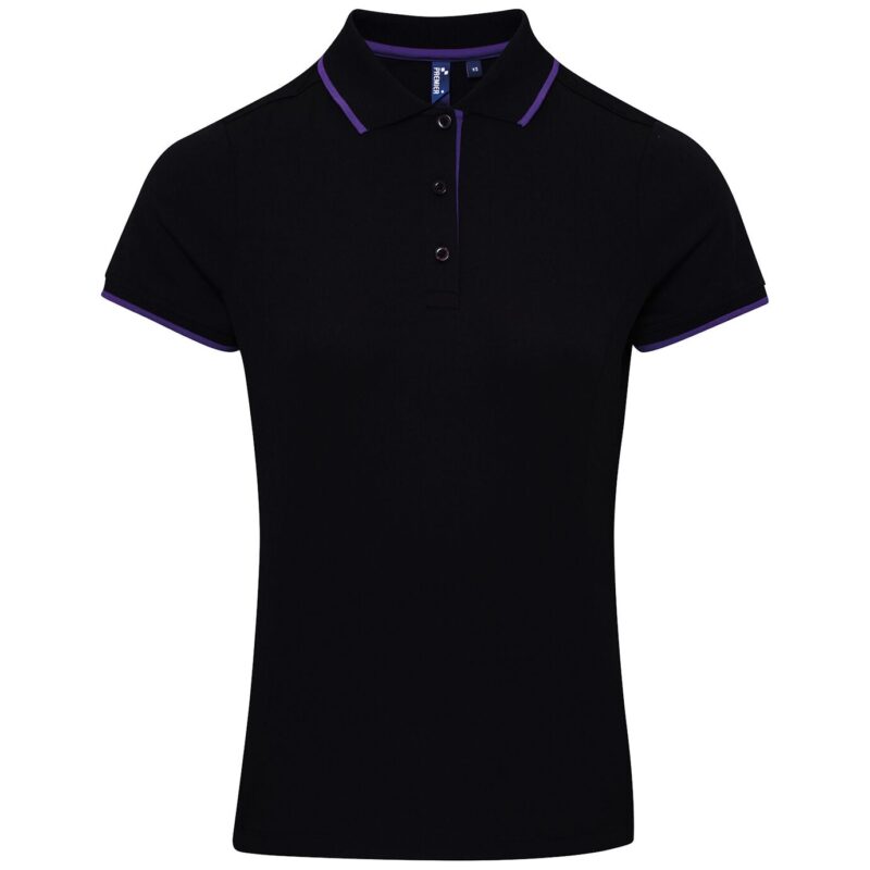 Premier Ladies Contrast Coolchecker Pique Polo Shirt