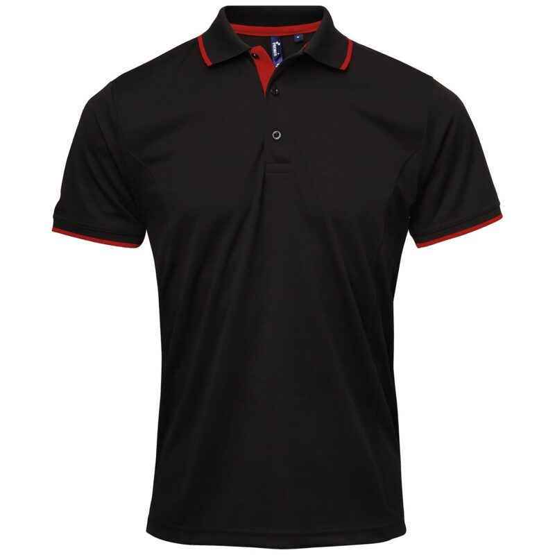 Premier Contrast Coolchecker Pique Polo Shirt