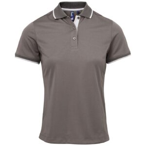 Premier Ladies Contrast Coolchecker Pique Polo Shirt