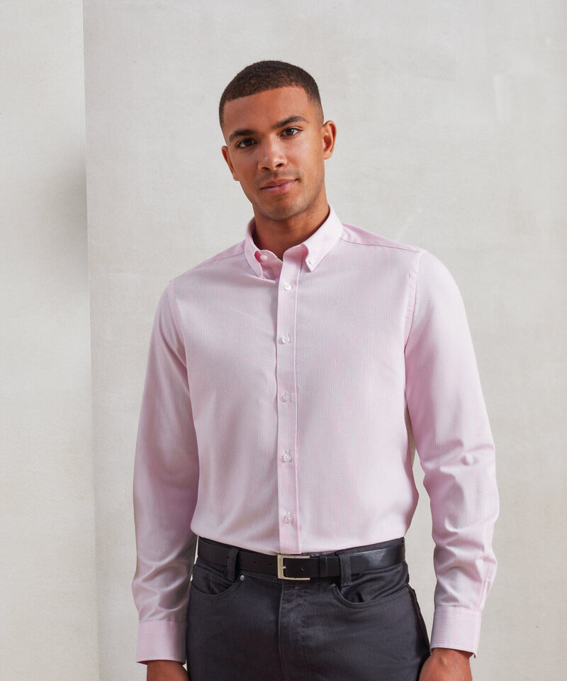Premier Long Sleeve Striped Oxford Shirt