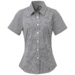 Premier Ladies Gingham Short Sleeve Shirt