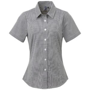 Premier Ladies Gingham Short Sleeve Shirt