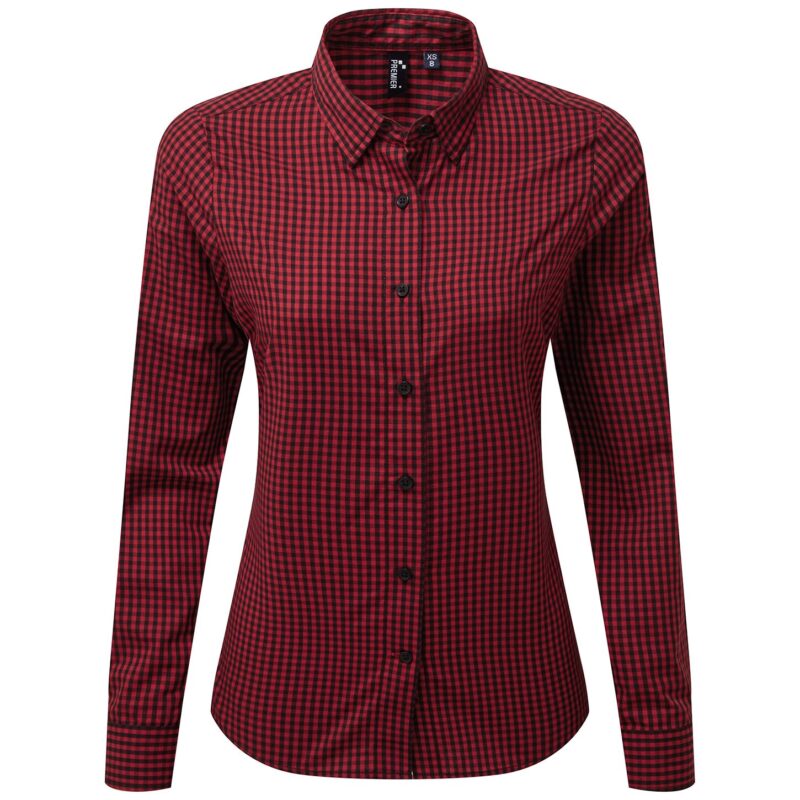 Premier Ladies Maxton Check Long Sleeve Shirt