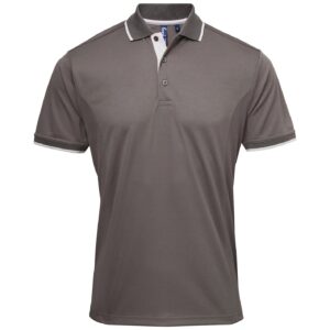 Premier Contrast Coolchecker Pique Polo Shirt