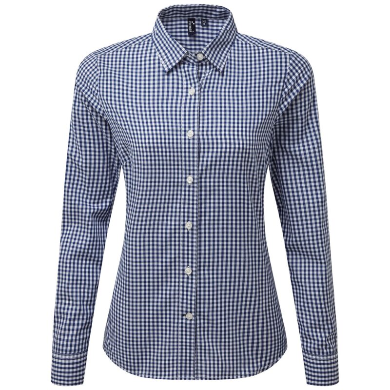 Premier Ladies Maxton Check Long Sleeve Shirt